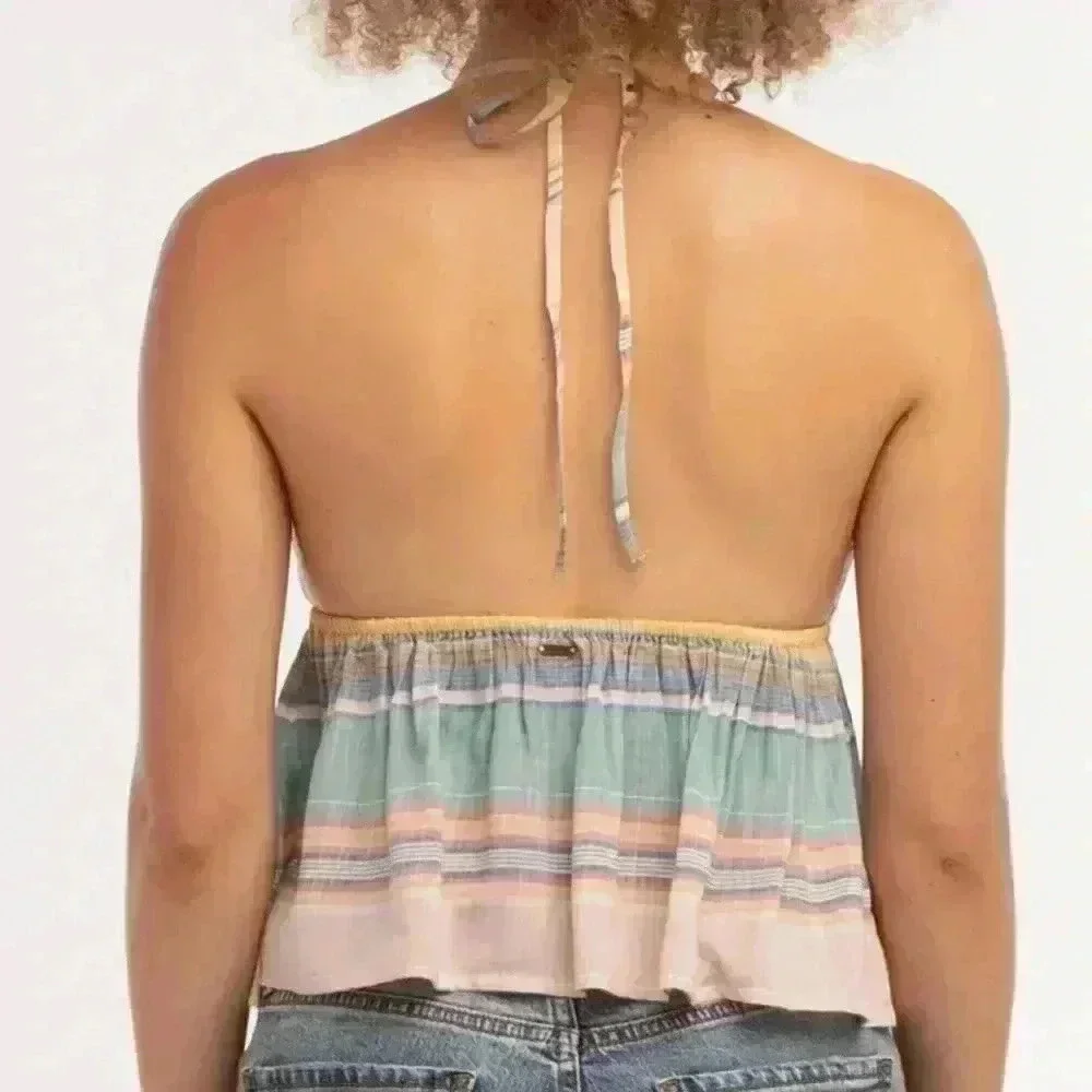 NWT O’Neill multi color halter top xsmall - Picture 2 of 6